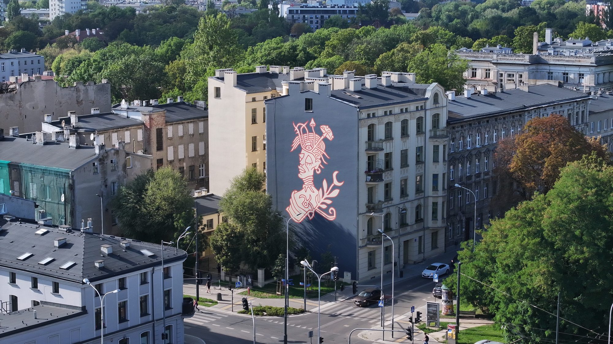Mural Sen przy ul. Sterlinga 9 w Lodzi